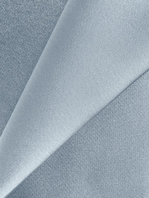 Light blue satin fabric by the yard with smooth drape and subtle sheen