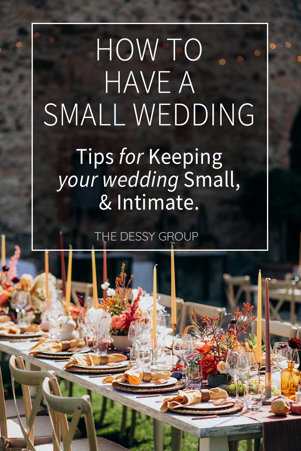 Not keen on a big, expensive wedding? We don't blame you one bit. Learn how to plan a small wedding that keeps the guest count low and the wow factor high!