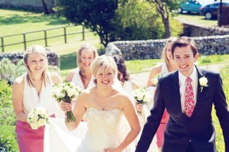 Sam Clayton photography bride and groom at country church