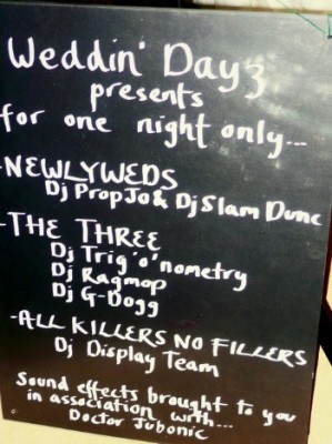 wedding chalkboard
