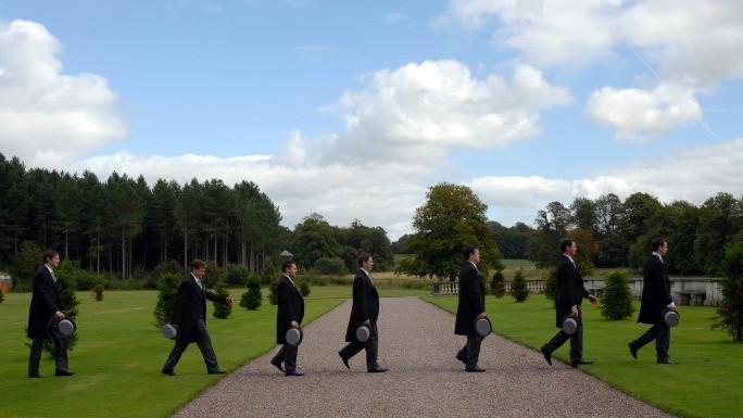 Bridegrooms with top hats