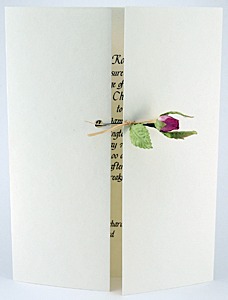 Rosebud wedding stationery by Natural Design rosebud wedding invitation