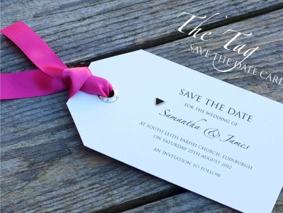 Card by Twenty Seven Hot pink save the date card