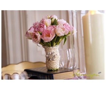 pink peony wedding bouquet lace tied pink peony wedding bouquet