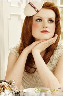 redhead bride in ruffle dress redhead bride in ruffle dress