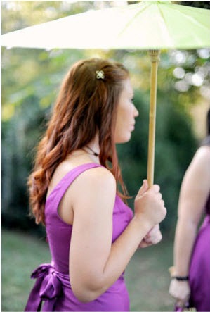 bridesmaid with apple green parasol bridesmaid with apple green parasol