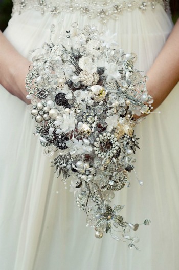 Heirloom bouquet by Debbie Carlisle silver and pearl heirloom bouquet
