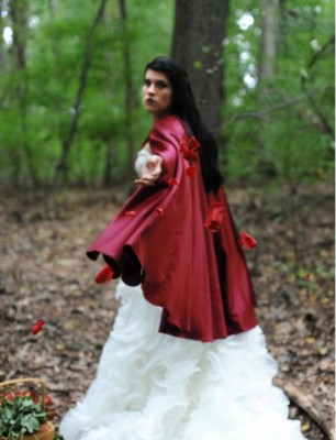 Little red riding hood wedding shoot little red riding hood bride