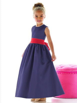 flowergirl dress with flame sash