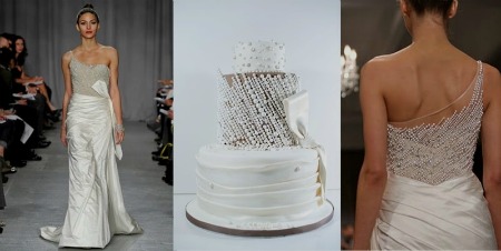 Beaded wedding cake by Elizabeth's Cake Emporium Beaded wedding cake by Elizabeth's Cake Emporium