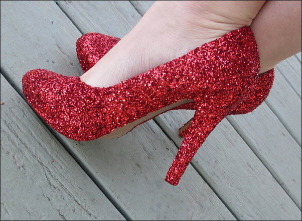 DIY Glitter Wedding Shoes: How to Make Dorothy Jealous