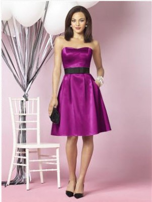 satin short fuchsia bridesmaid dress satin short fuchsia bridesmaid dress
