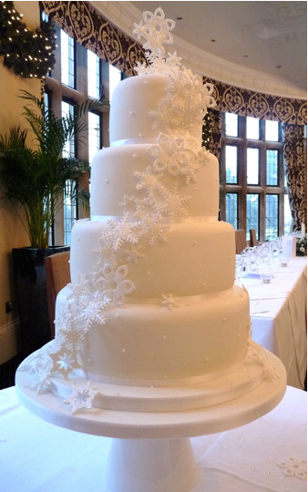 White snowflake tiered wedding cake white snowflake tiered wedding cake