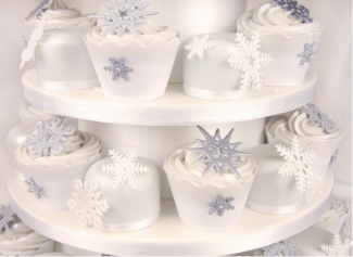 snowflake miniature wedding cakes by couture cakes snowflake miniature wedding cakes