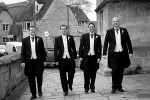 bridegroom and best men in morning coats bridegroom and best men in morning coats