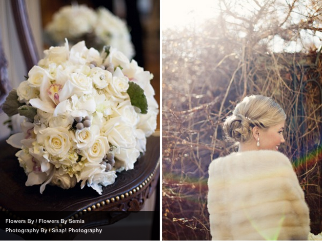 wedding via style me pretty white wedding flowers
