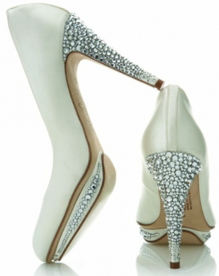 Harriet Wilde Crystal heel wedding shoes by Harriet Wilde