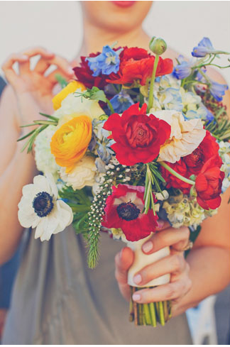 Wedding bouquets Ranunculus and anenomes wedding bouquet