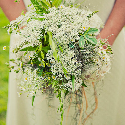 Wedding bouquet Green and white wedding bouquet