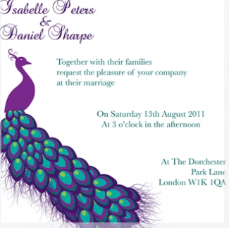 Ananya Cards Peacock wedding invitation