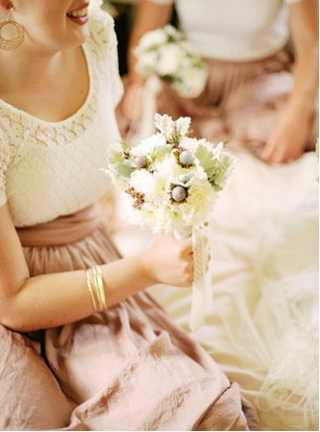 wedding in Australia bridesmaid posies at wedding in Australia