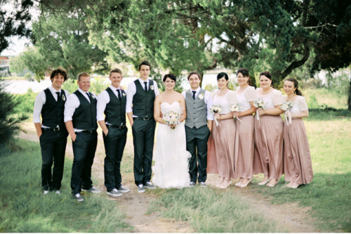 Wedding in Australia Bridal party at wedding in Australia