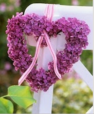 via Rose Cottage blogspot purple heart wreath chairback