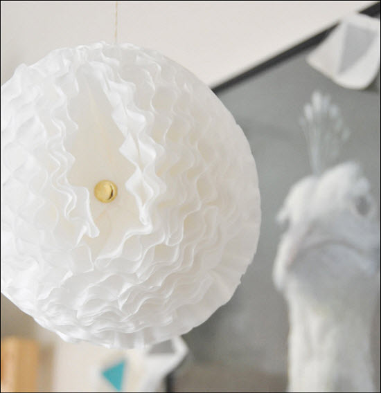 DIY Wedding Decor: Coffee Filter Pom Pom