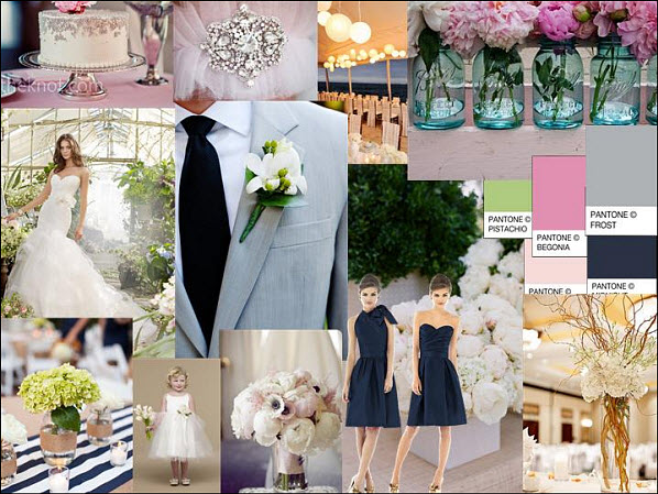 Inspiration Wedding Styleboard of the Week: Navy, Pink & Gray