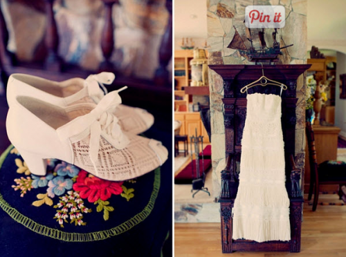 via Joyeuse Photography 1920's style shoes for bride