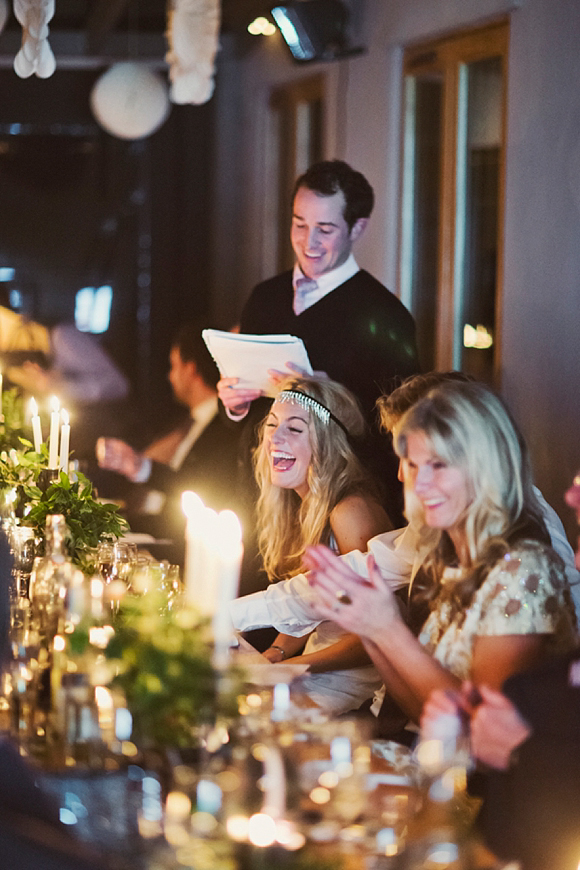 groom giving wedding speech