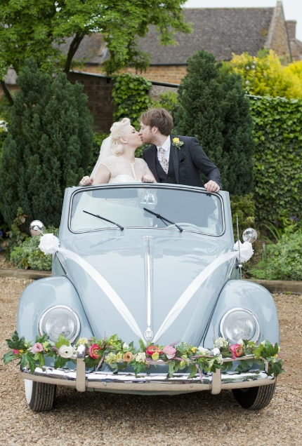 VW car at wedding