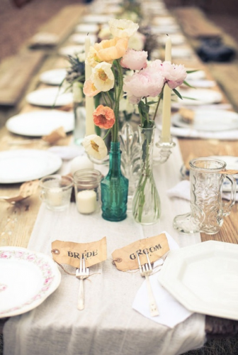 rustic wedding centrepiece idea