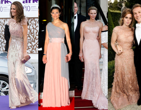 Royalty in pink dresses