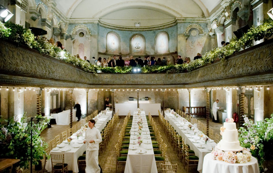 wedding reception in old theatre