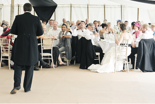 wedding guests at table