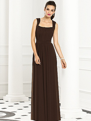 black long bridesmaid dress