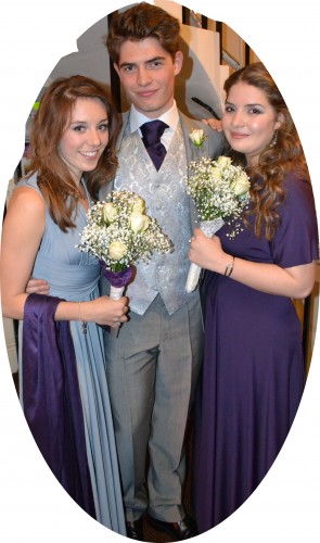 real Dessy bridesmaids in Twist Wrap dresses