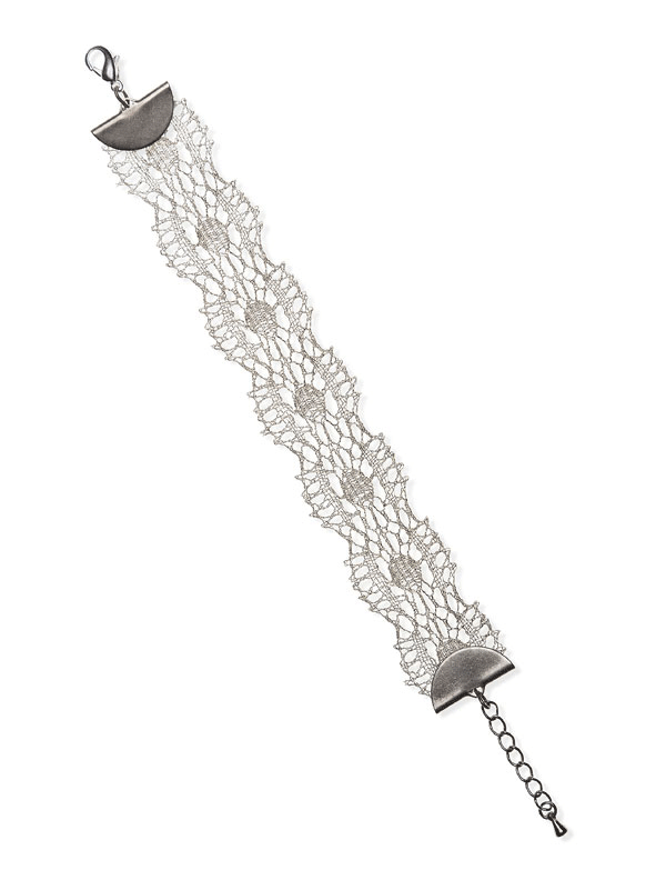 French Metallic Lace Bracelet