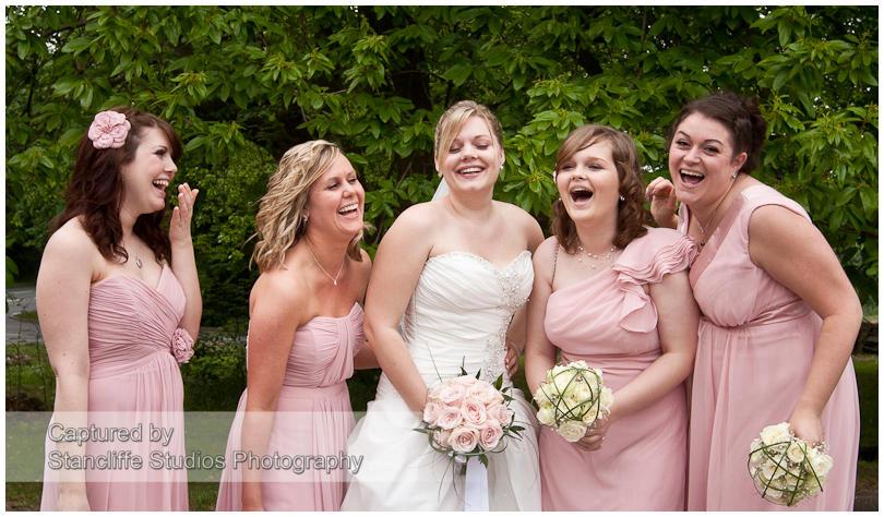 Dessy dresses mismatched pale pink bridesmaid dresses
