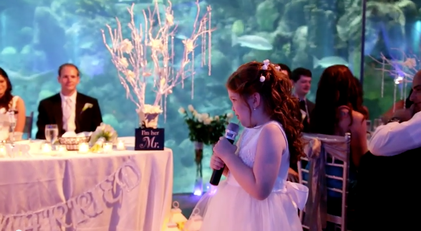 Sweet Flower Girl giving Best Toast