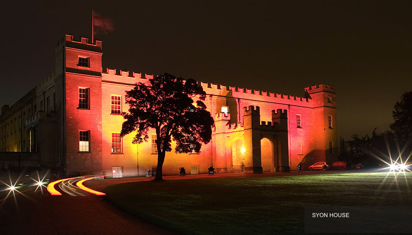 Pink and Orange Wedding lighting