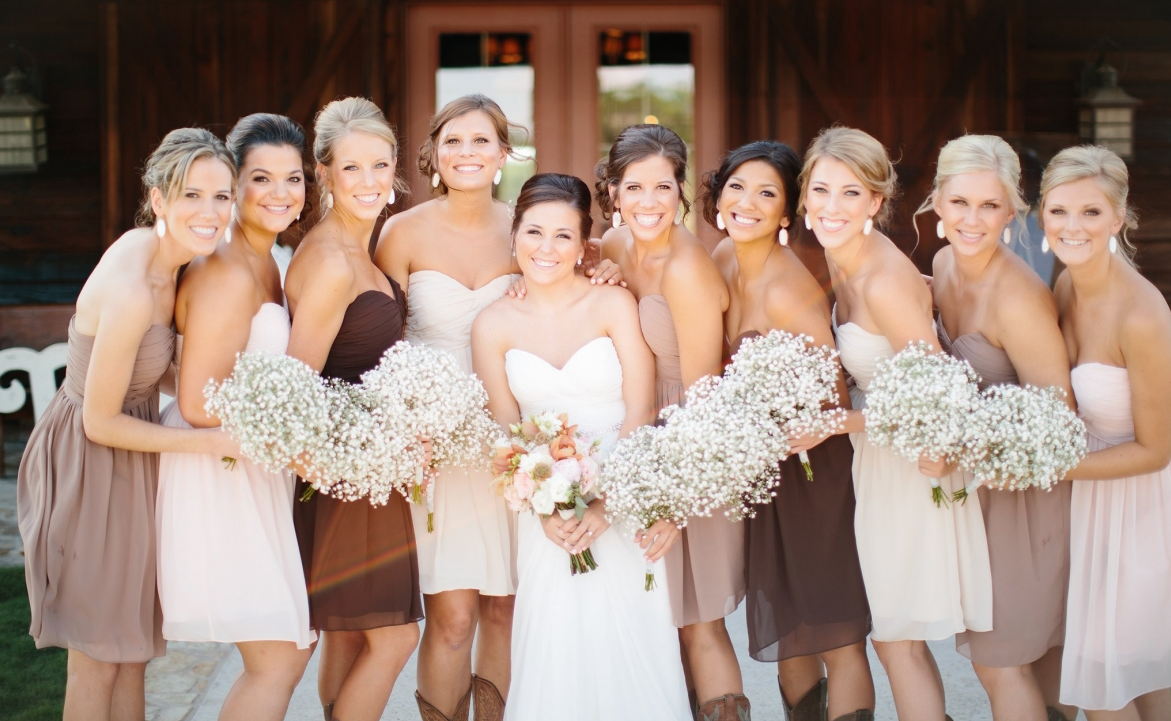Coffee and cream wedding colors