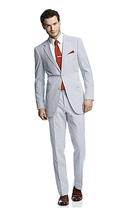 grooms stripped coloured wedding suit