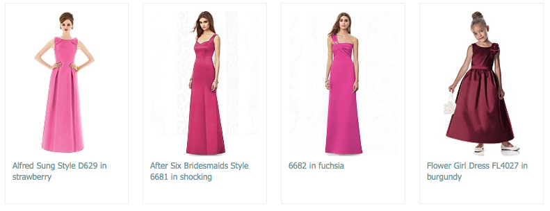 Pink and red wedding colours