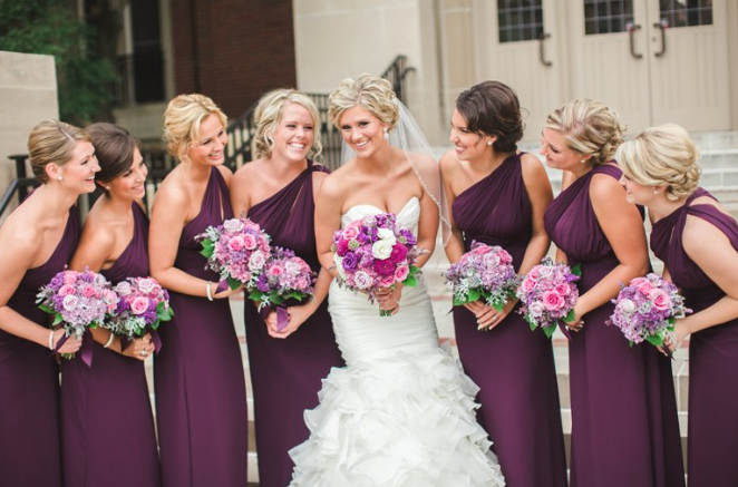 Plum Bridesmaids SB Childs Photography Tara NIcole Weddings and Events