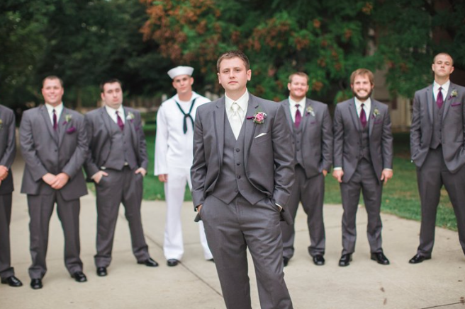 Plum Groom and Ushers SB Child Photography Tara Nicole Weddings and Events