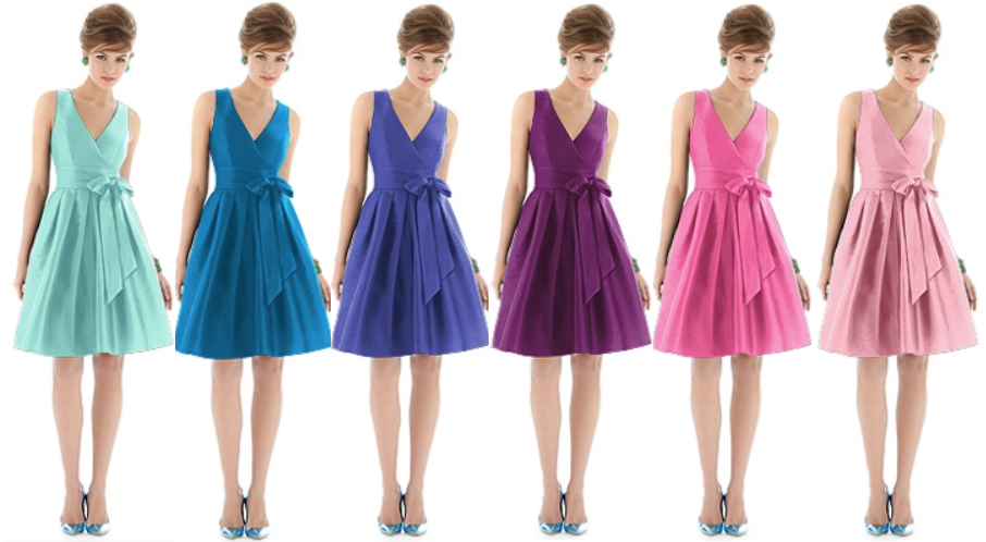 multicolored bridesmaid dresses