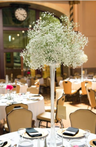 Tall wedding centrepieces