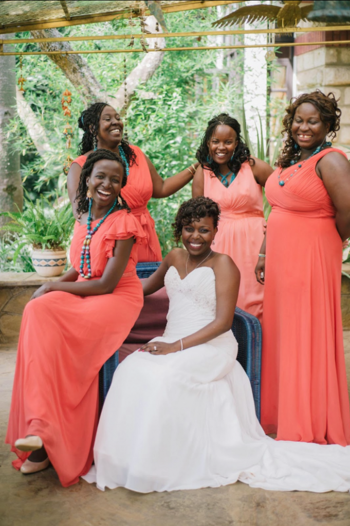 firecracker orange bridesmaid dresses